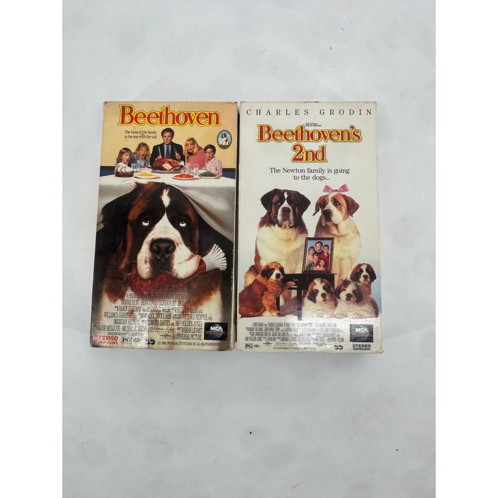 Beethoven and Beethoven's 2nd VHS Tape Bundle MCA Universal Family Comedy Movies